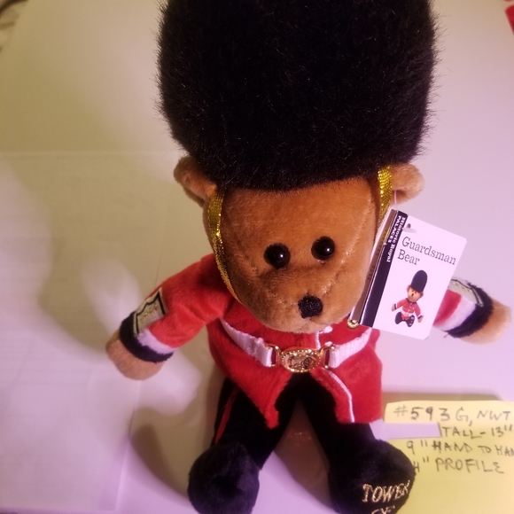 593G NWT Plush Soft Stuffed Tower of London Guardsman Bear Authentic Collectible - Picture 11 of 12